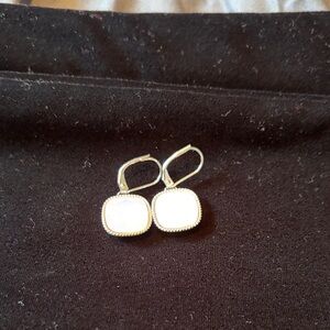 Chic Silver and Pink  Drop Earrings